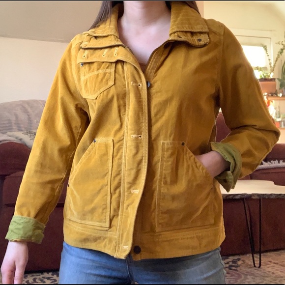 Eddie Bauer Yellow Corduroy Jacket 